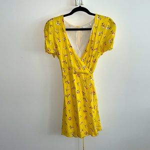 Yellow Wrap dresses